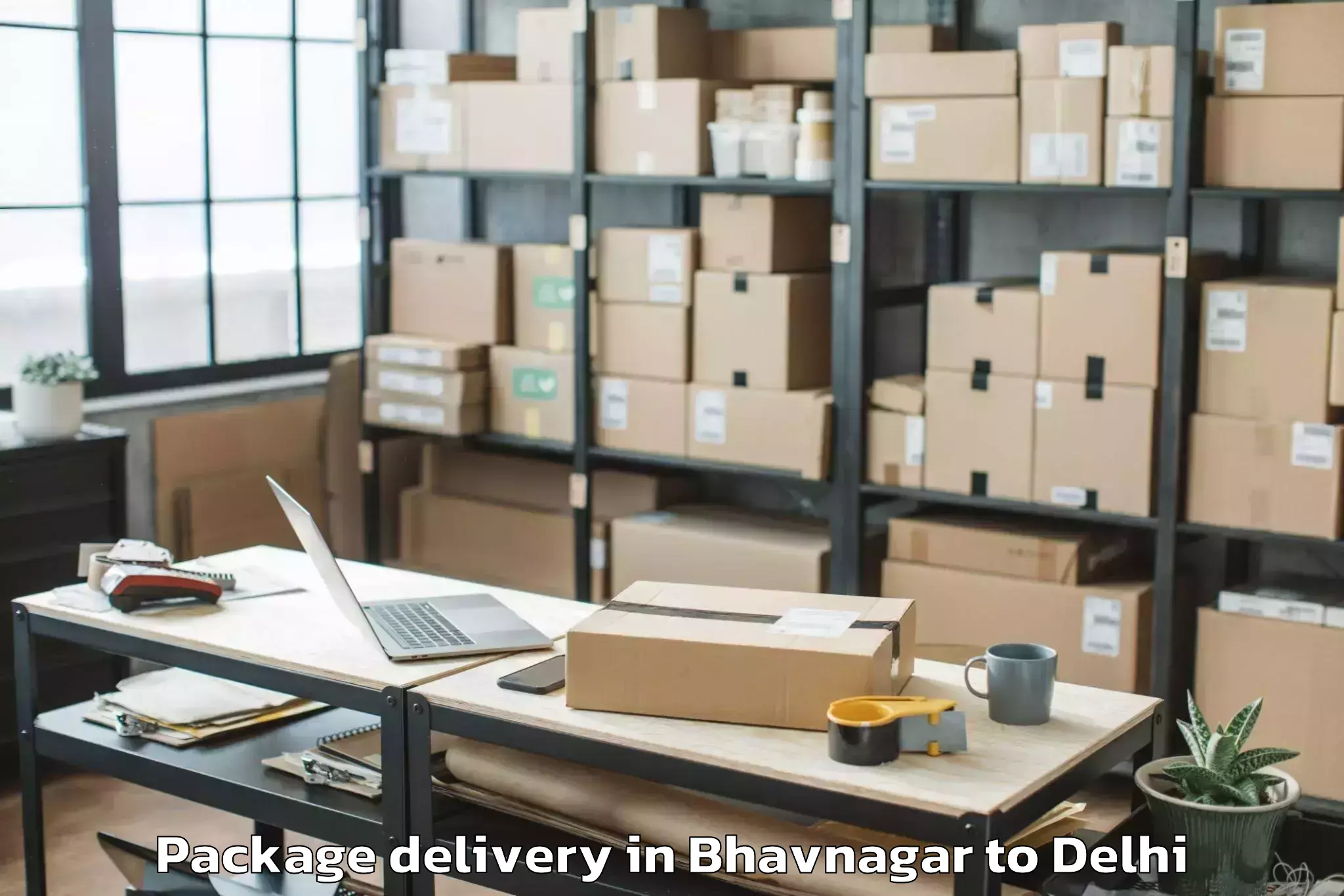 Efficient Bhavnagar to Indira Gandhi International Ai Package Delivery